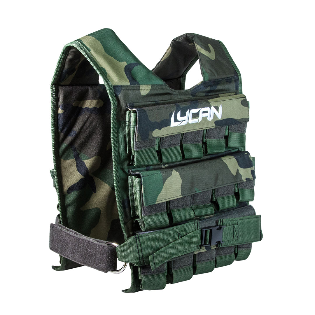 Chaleco con peso corte recto Lycan camo de 10 kg