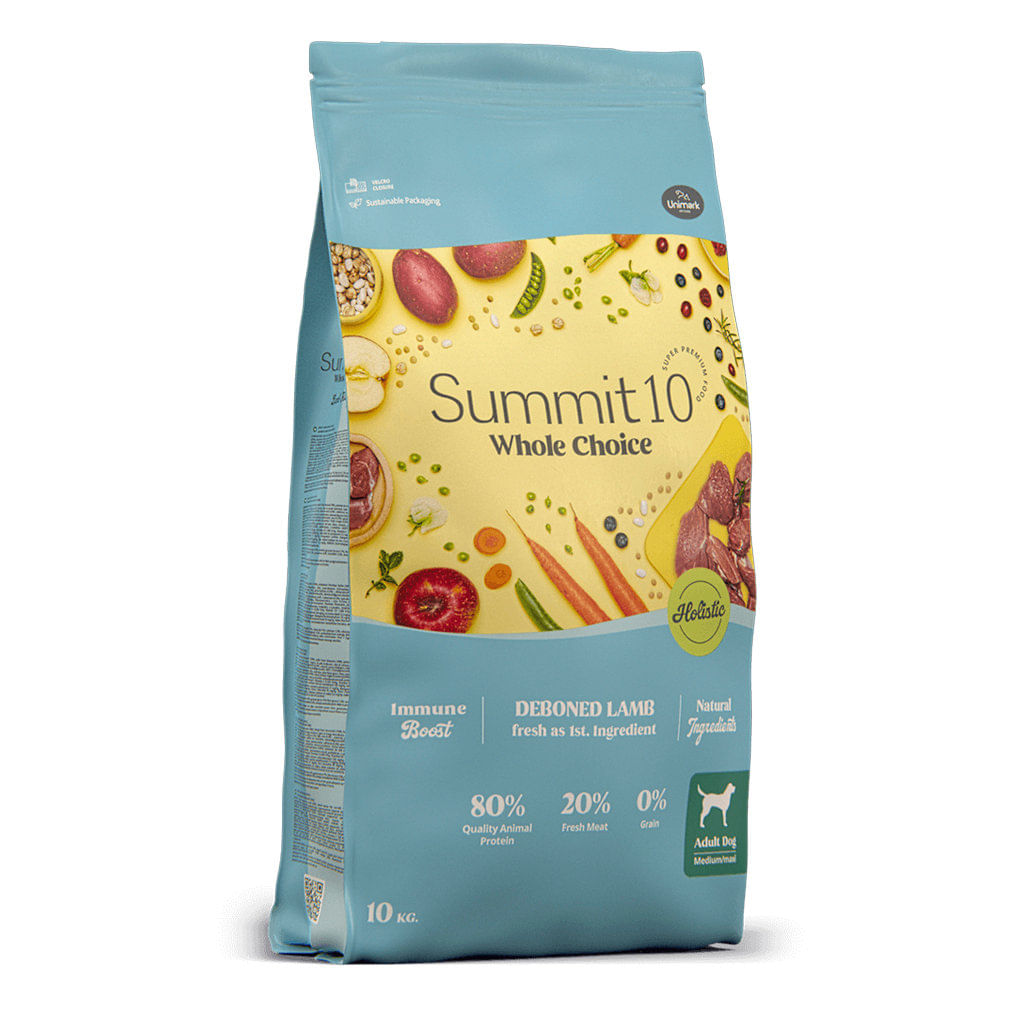 Concentrado para perro adulto Summit10 whole choice adulto cordero - 4.4lb