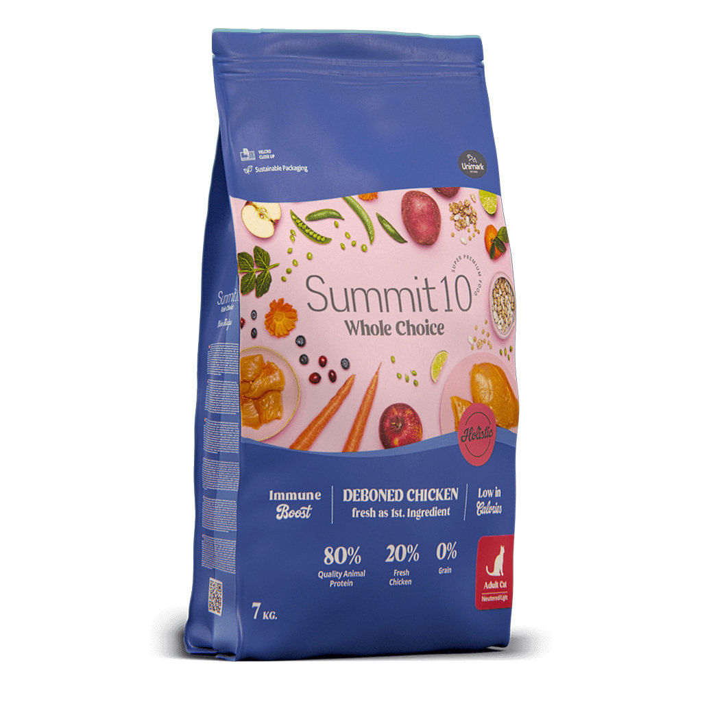 Concentrado para gato adulto Summit10 whole choice gato adulto castrado - 4.4lb