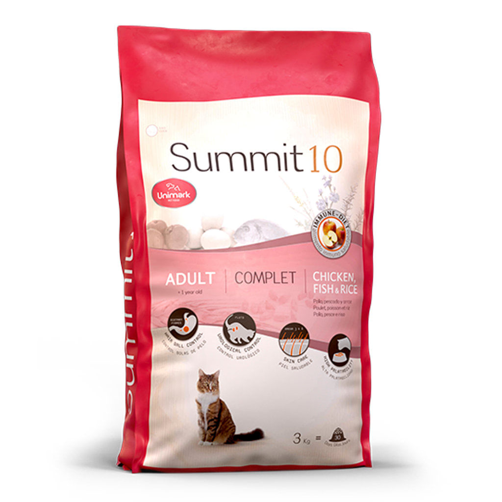 Concentrado para gato adulto Summit10 life stages feline adulto - 6.6lb