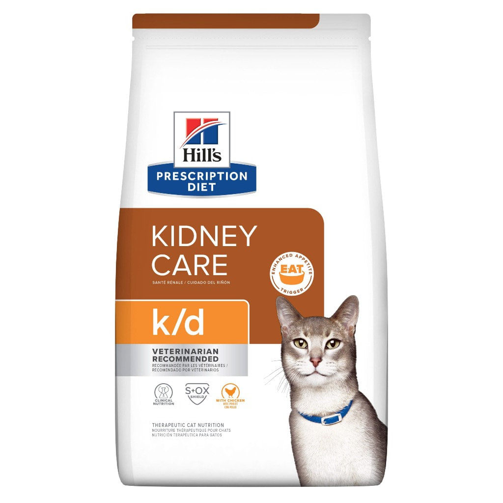 Concentrado para gato adulto Hill´s prescription diet kidney care k/d feline - 8.5lb