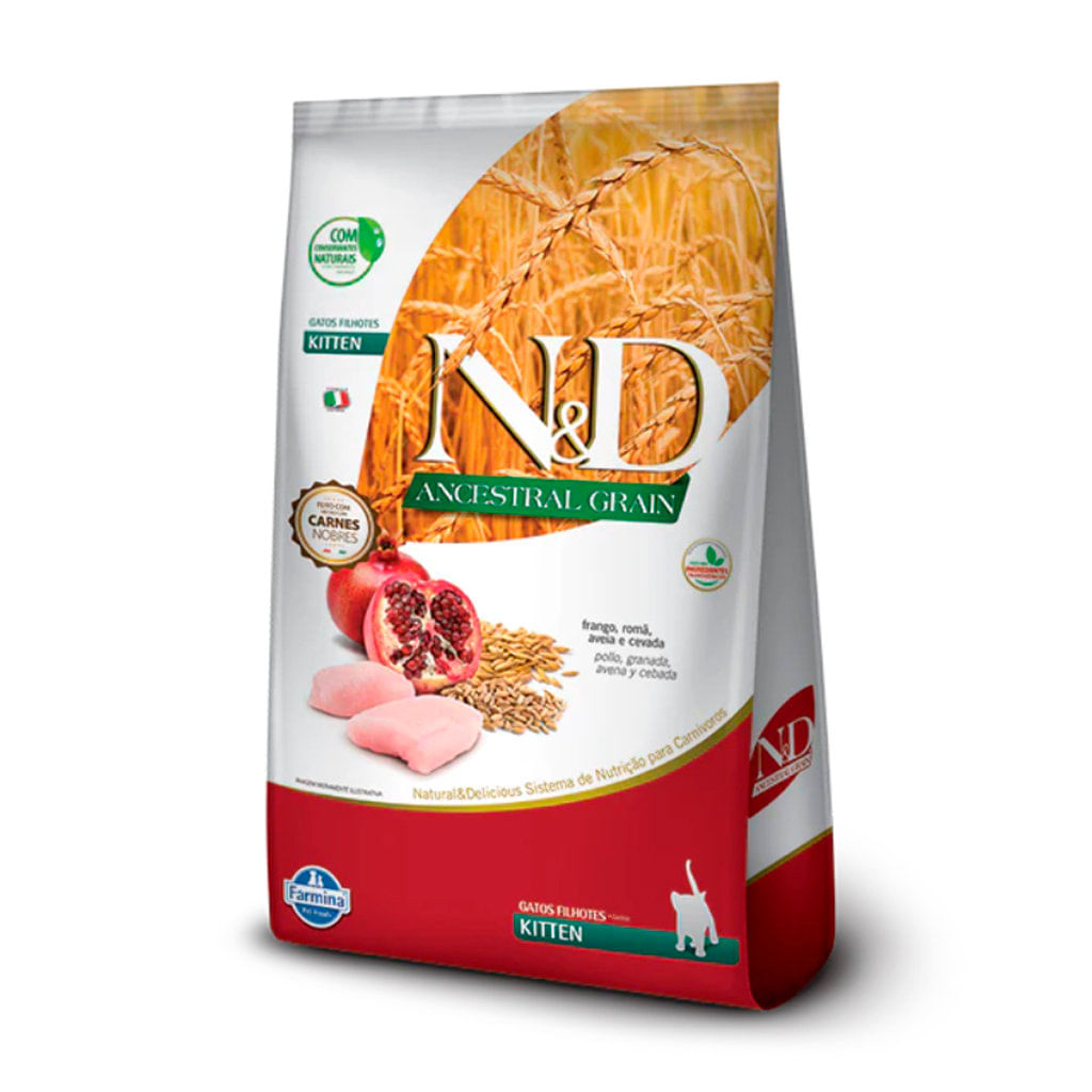 Concentrado para gato cachorro N&D ancestral frango kitten - 16.5lb