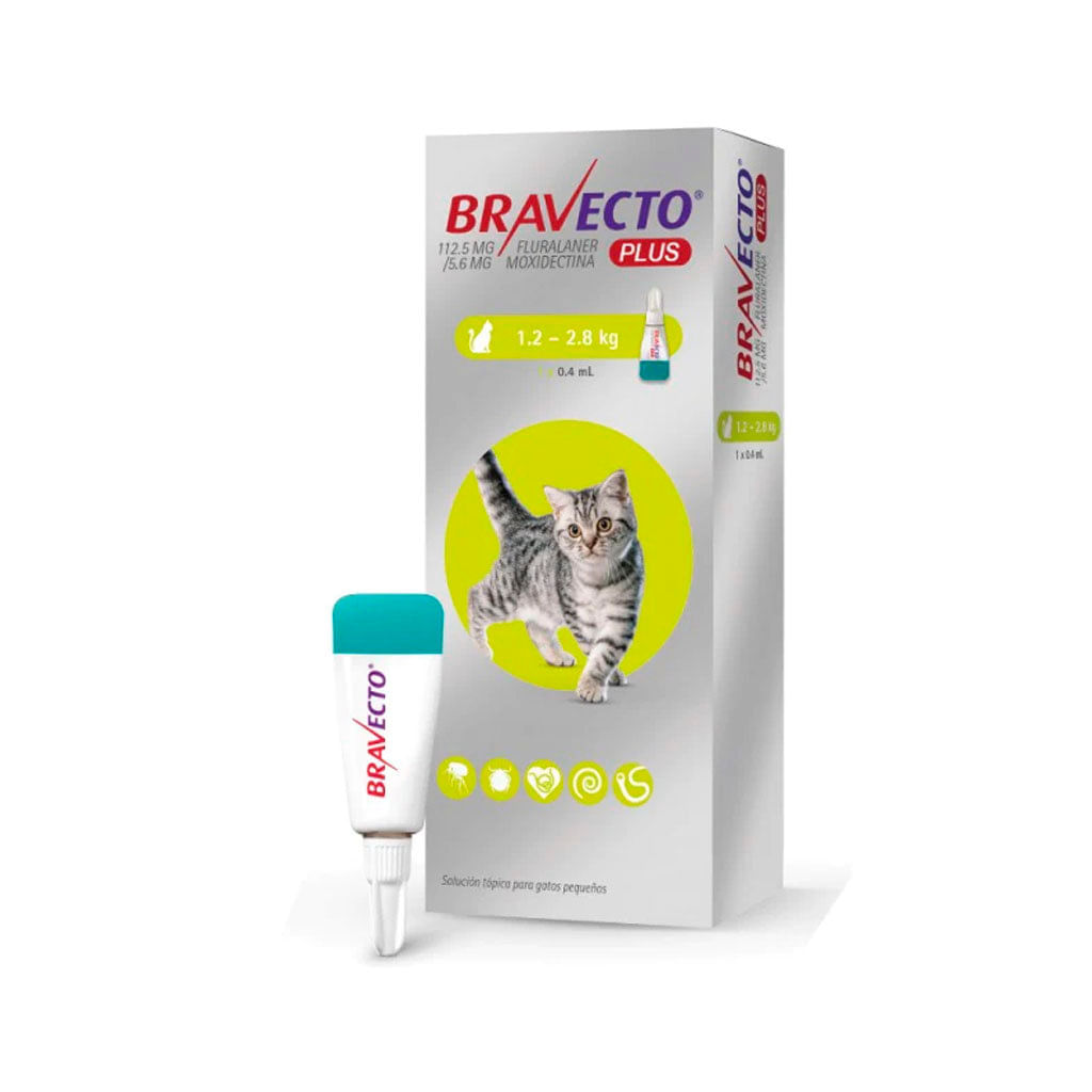 Antipulgas para gato pipeta Bravecto gato - 1.2 a 2.8kg