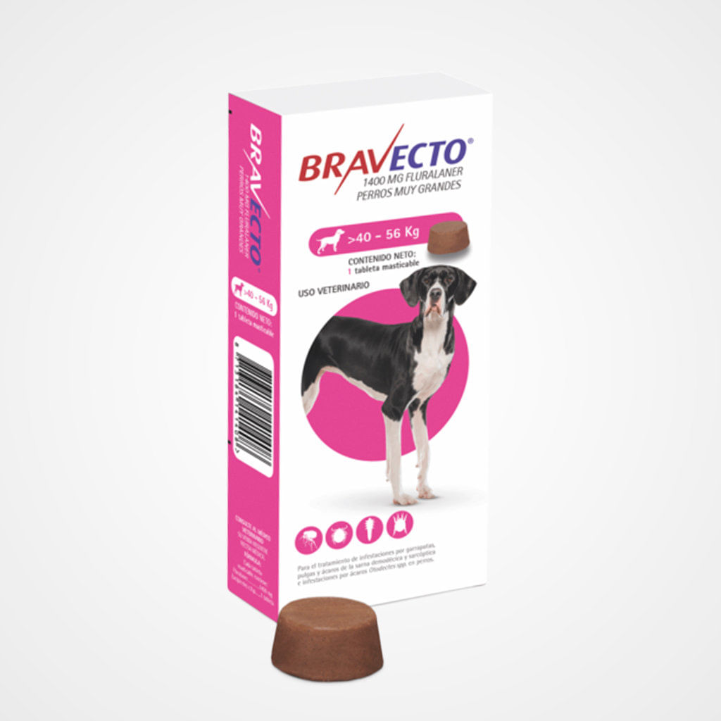 Antipulgas para perro Bravecto 40 a 56kg (Pastilla)