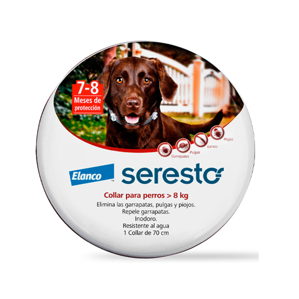 Antipulgas para perro collar Seresto grande Mayor de 8kg