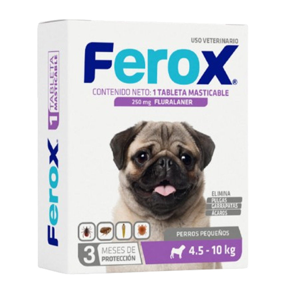 Antipulgas para perro Ferox tableta masticable 4.5kg - 10 kg