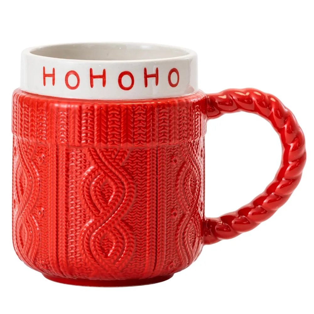 Taza Holiday Time diseño suéter surtido Navidad