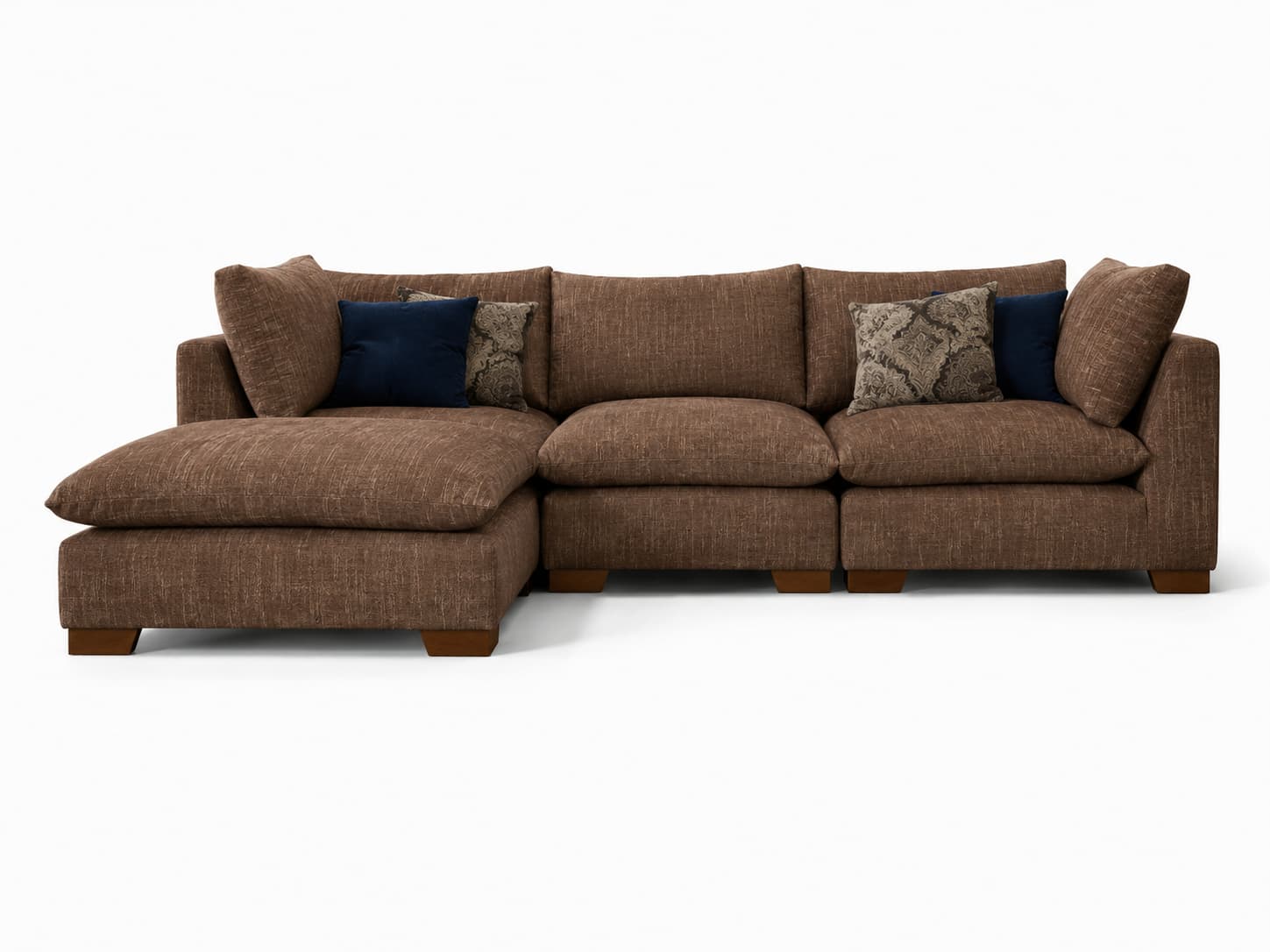 Sala modular Orrego modelo Cloud color café tabaco