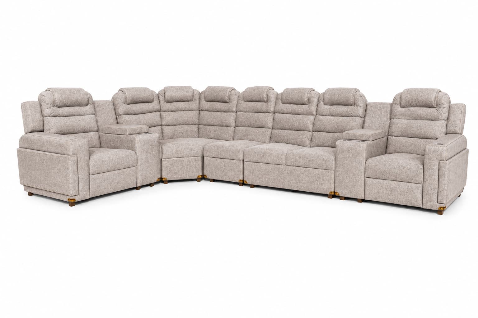 Sala modular Orrego modelo Irlanda doble reclinable color blanco