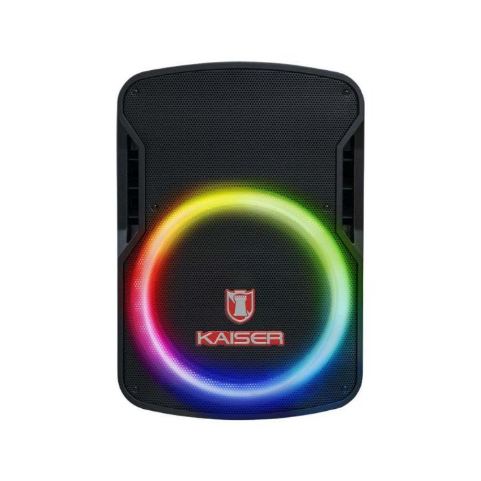 Bocina 15 Circle Light Kaiser Ksr link, Bt,Fm, Usb, Micro Sd, Rec,1 Mic Alambrico, Remoto,…
