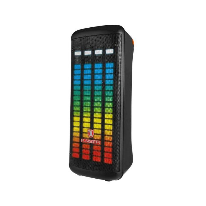 Bocina 2X8 Luz Kaiser Eq Ksr link, Recar, Bt, Fm, Usb, Micro Sd, Aux, 1 Mic Alambrico, Rem…