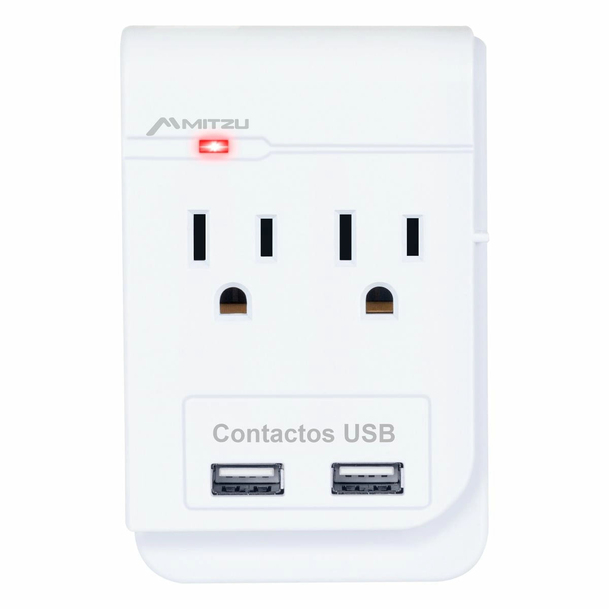 Multicontacto 2 Entradas Con Supresor De Picos Green Leaf, 2 Pto Usb, 2.1 A, Protección De…