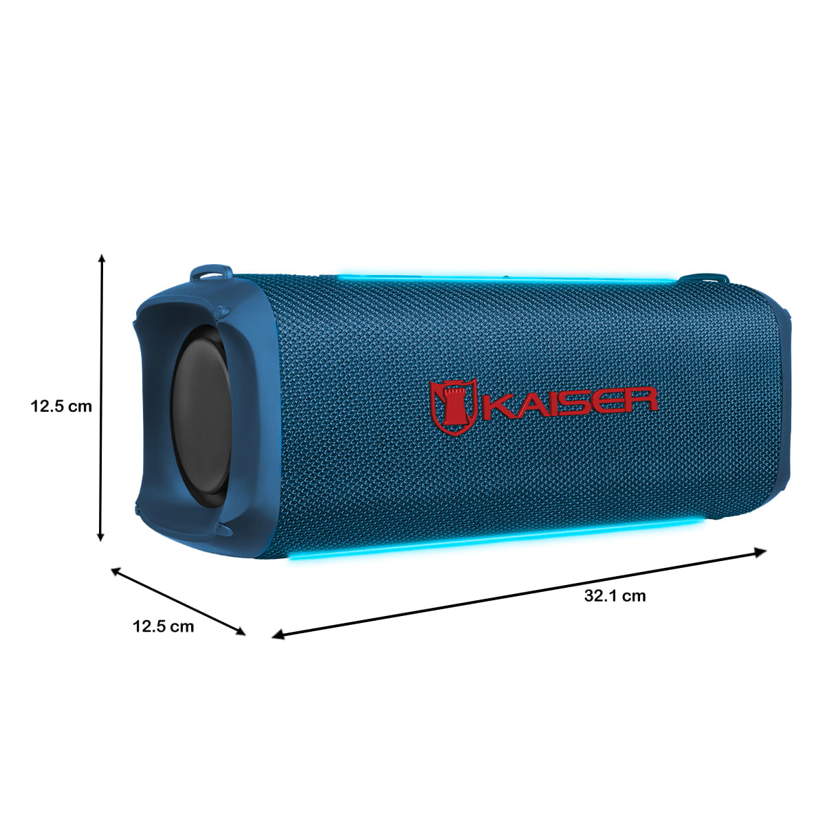 Boom Box Kaiser Luz Rgb Ksr Link, Recar, Bt, FM, Micro Sd, Manos Libres, 40W, Azul