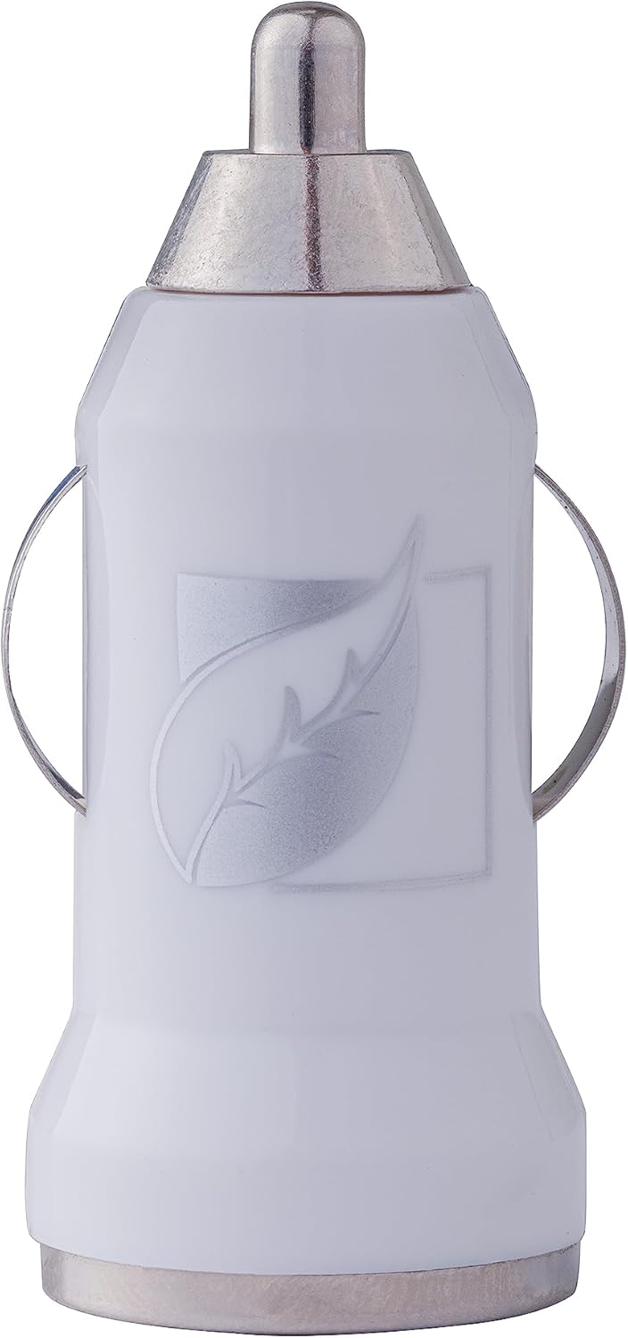 Kit De Cargador Green Leaf Pto Usb 1A Con Cable Trenzado Usb-Micro Usb Y Organizador Blanc…
