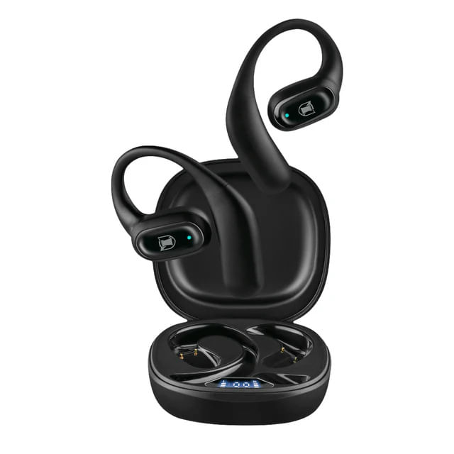 Audifonos Mitzu True Wireless Ows Bt, Recargables, Control Touch, Negro