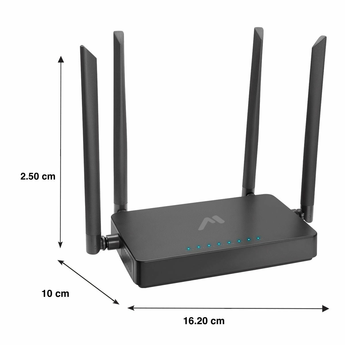 Router Inalambrico De Doble Banda Green Leaf 2.4G-5.8G 4 Puertos Lan Negro