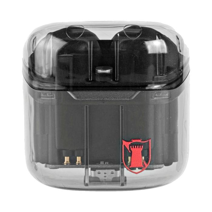 Audífonos Mitzu True Wireless Bt, Base Recargable Transparente, Negros