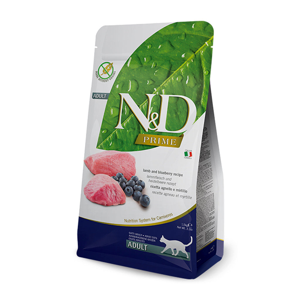 Concentrado para gato adulto N&D prime cordero gato adulto - 16.5lb