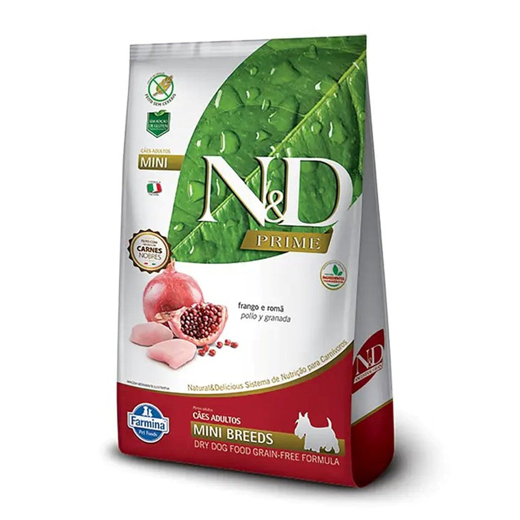 Concentrado para perro adulto N&D prime frango adulto mini - 5.5lb