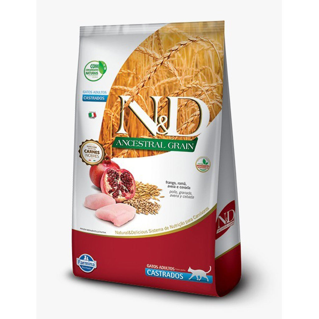 Concentrado para gato adulto N&D ancestral gato castrado - 16.5lb