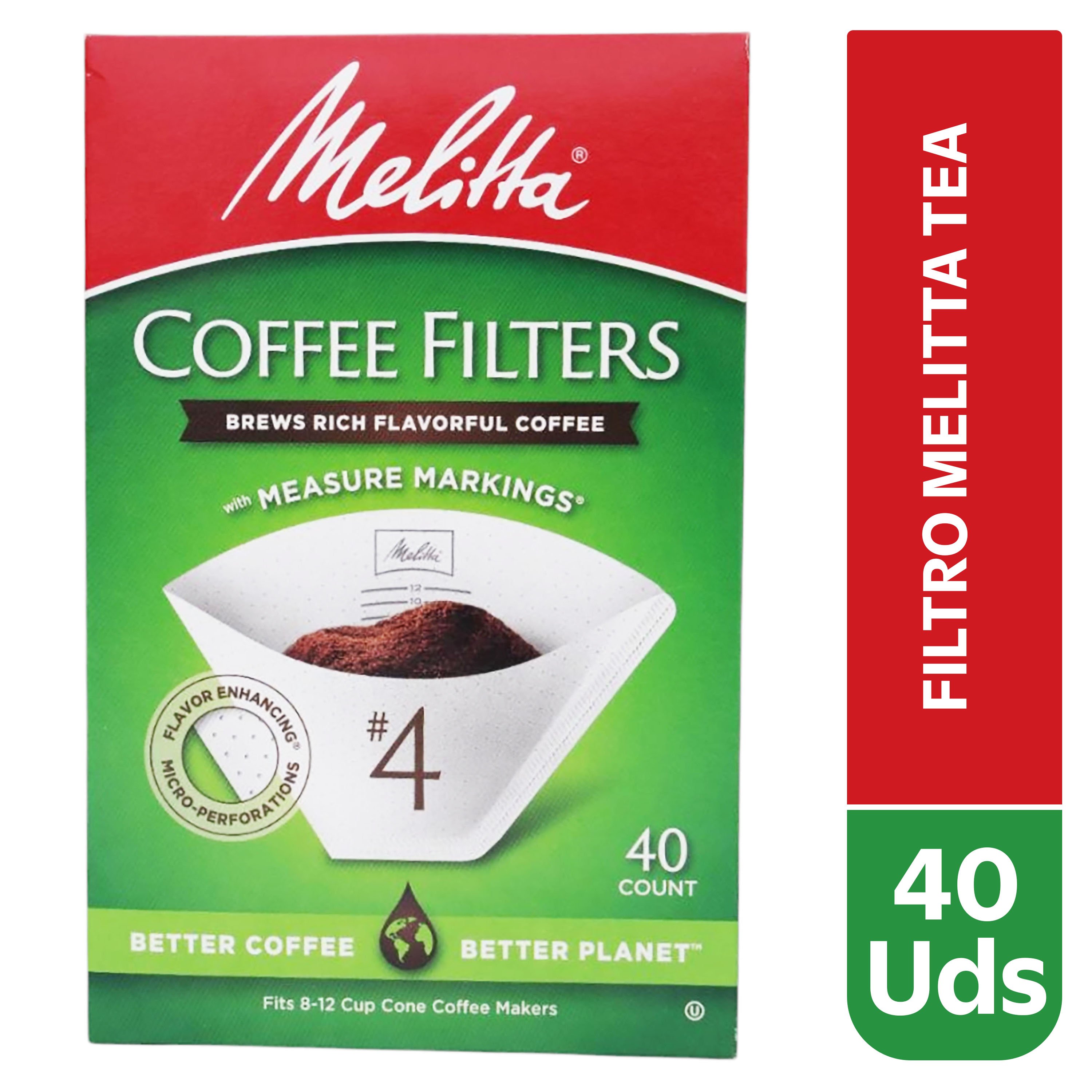 Filtro Melitta Tea No 4 Cont 40 Ea