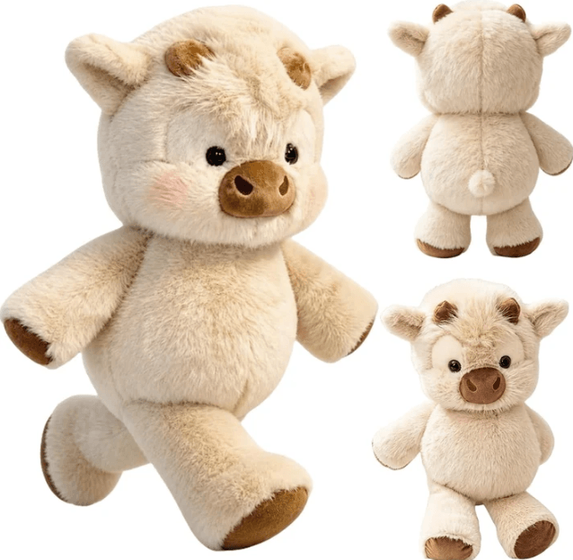 Peluche de vaca suave y tierno vaquita que corre peluche que camina al agitarlo 45 cm