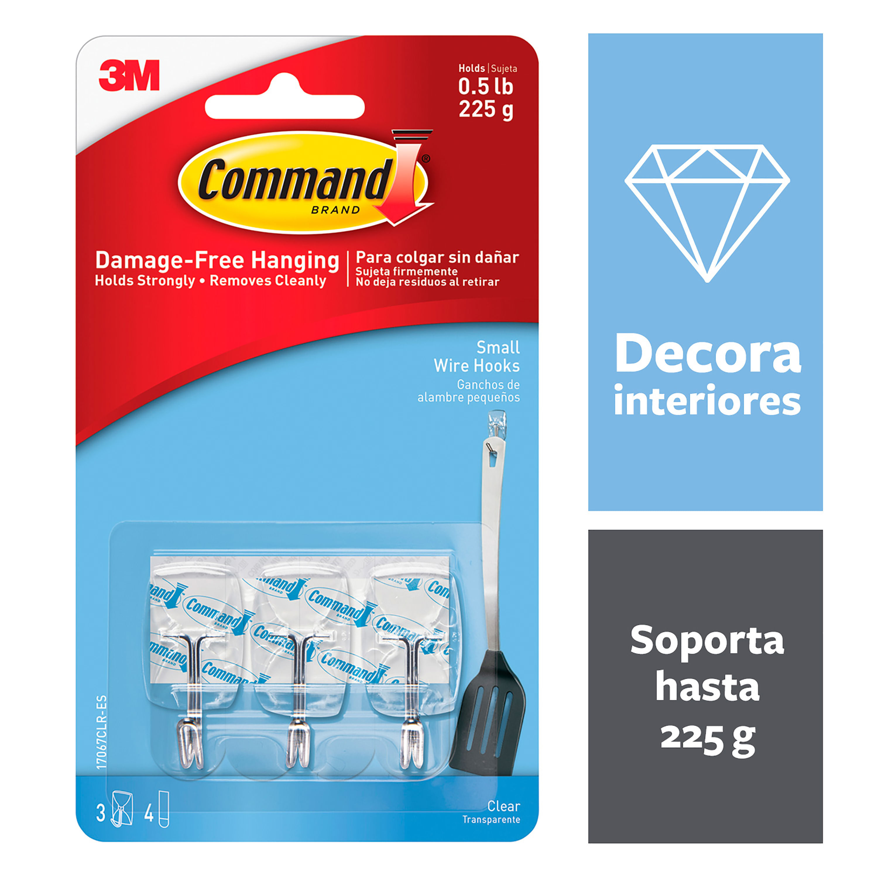 Gancho Command Punta Metal - 3Uds