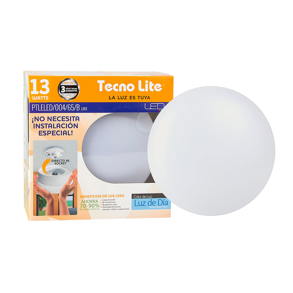 Tecnolite, INTERIOR PLAFONES LED13W100-240V6500KE27