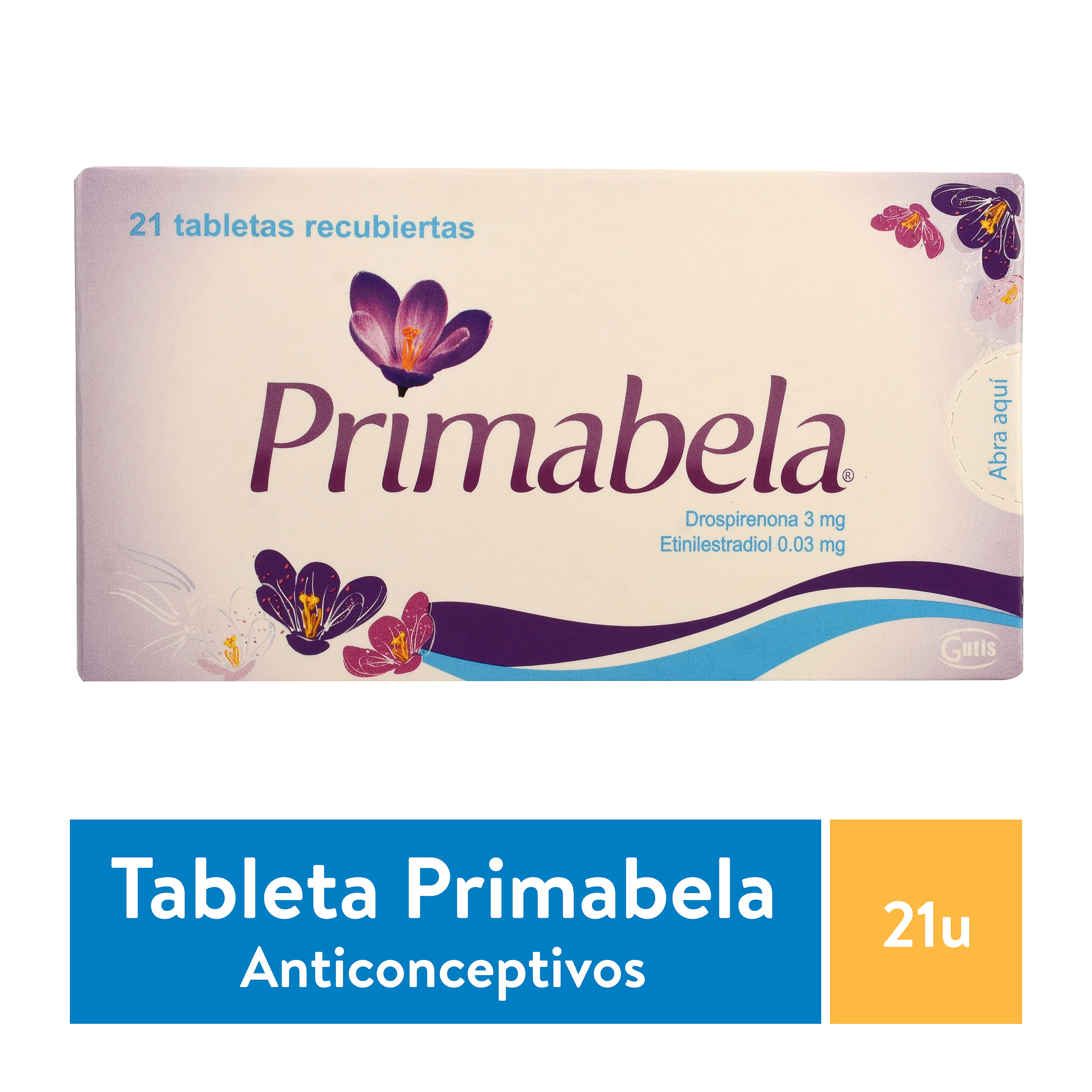 Primabela Gutis Tabletas 3mg 30mcg