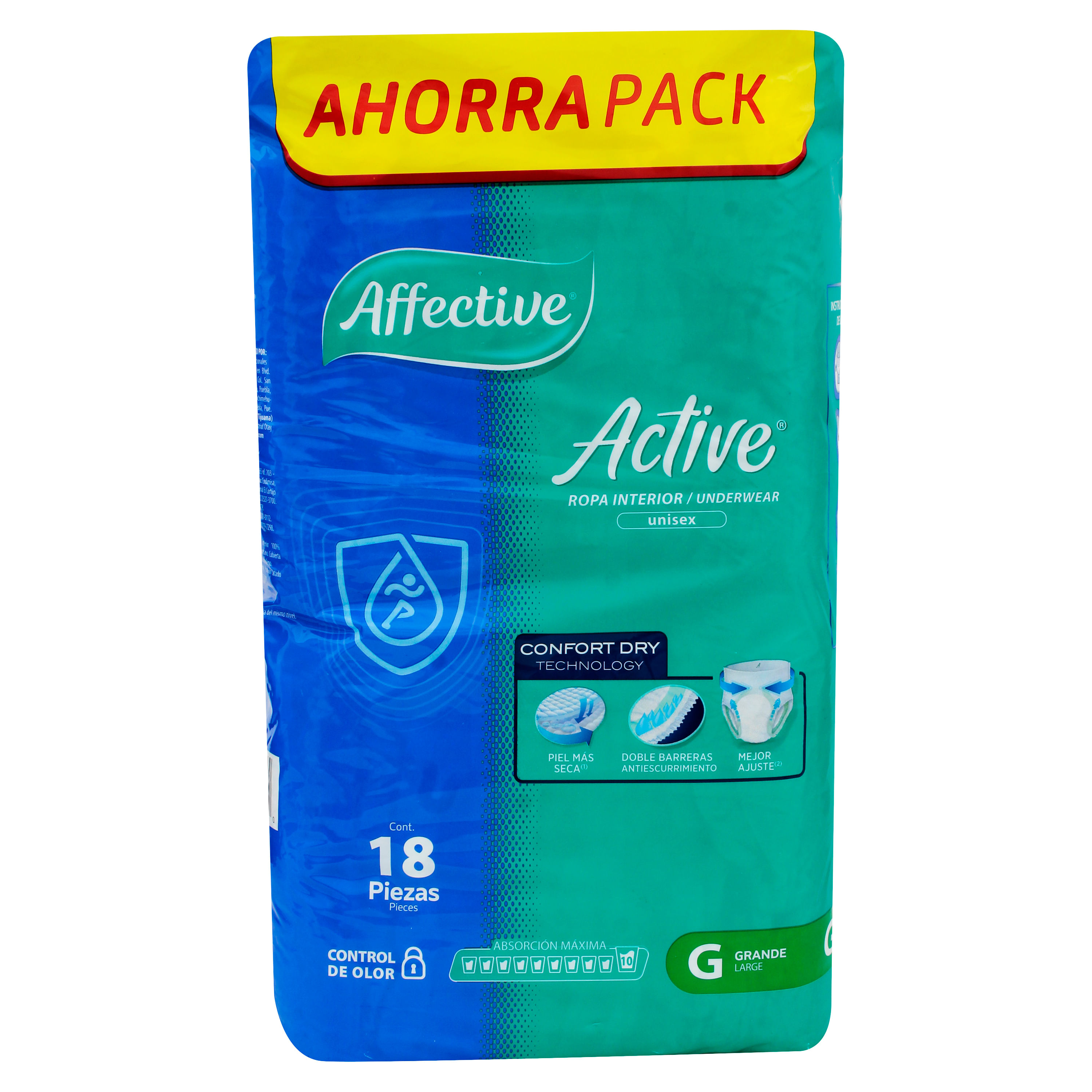 Pañal para adulto Affective Active pants talla G - 18 Uds