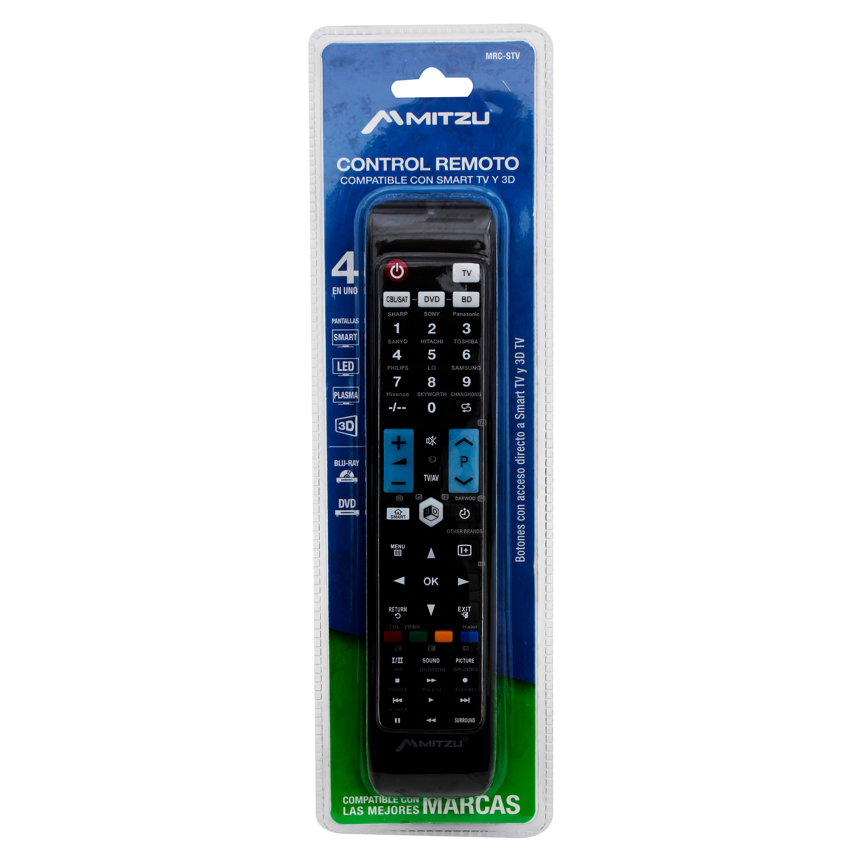 Control Universal para Smart TV Mitzu 3D