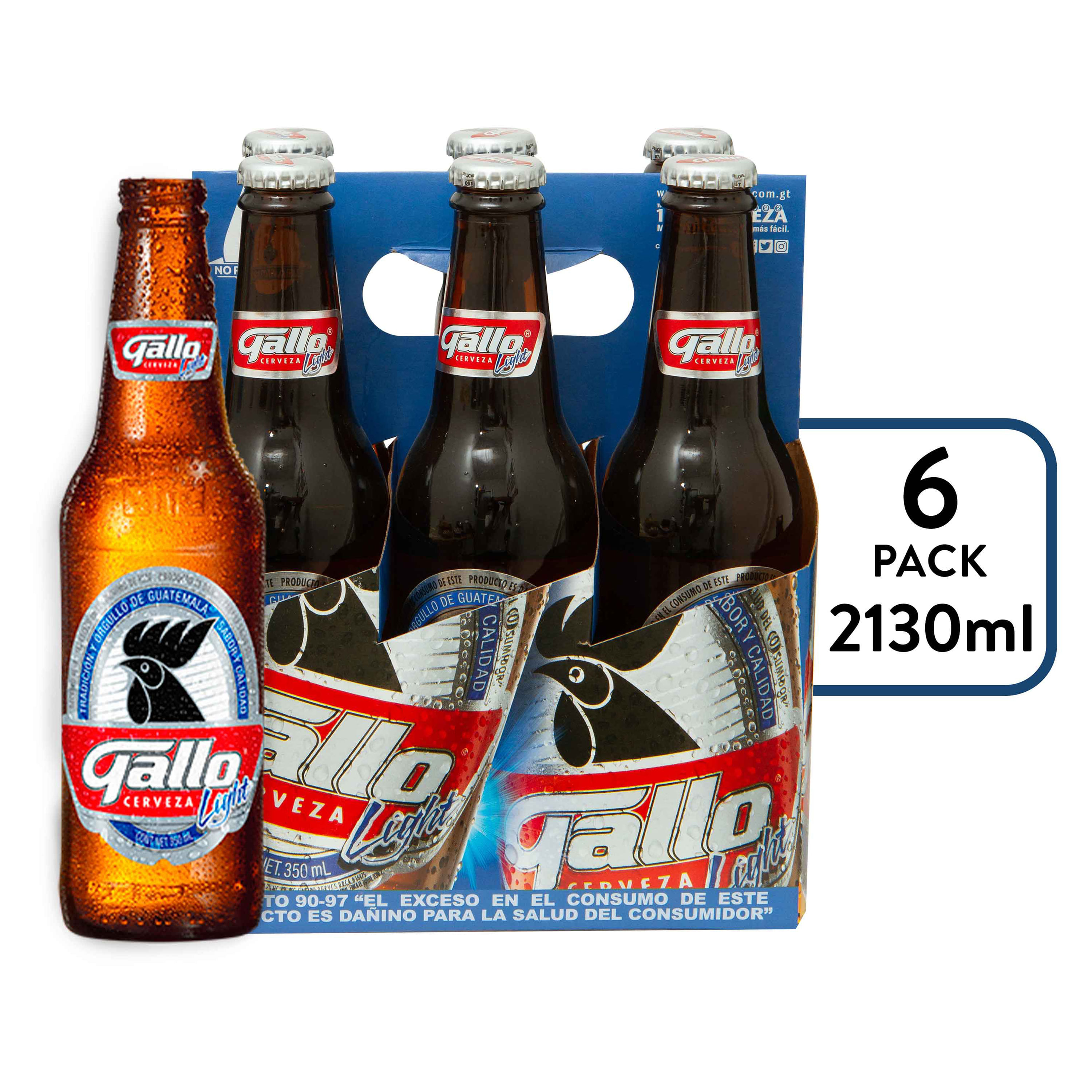 Cerveza Gallo Light Botella 6 Pack - 2130 ml