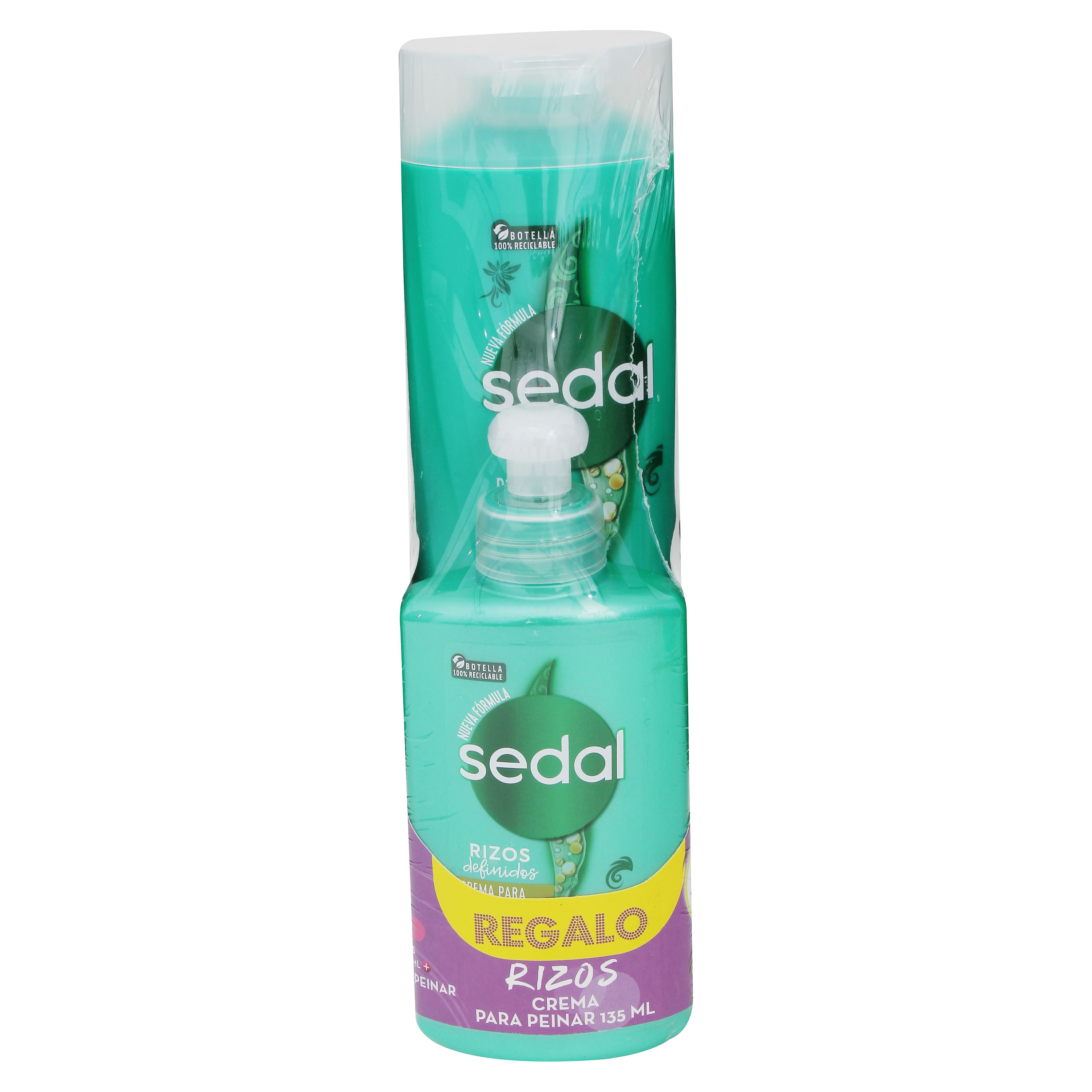 Shampoo Sedal Rizos en Líquido - 340 ml y Crema de Peinar Sedal Rizos en Crema - 135 ml