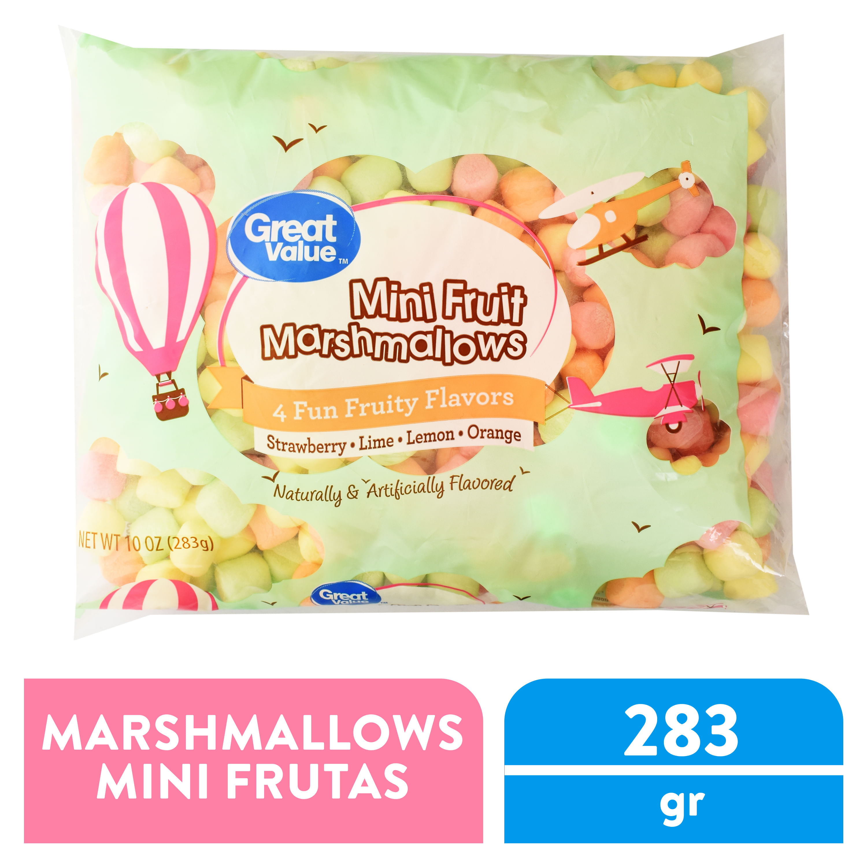 Marshmallow Mini Great Value Sabor Frutas - 283 g