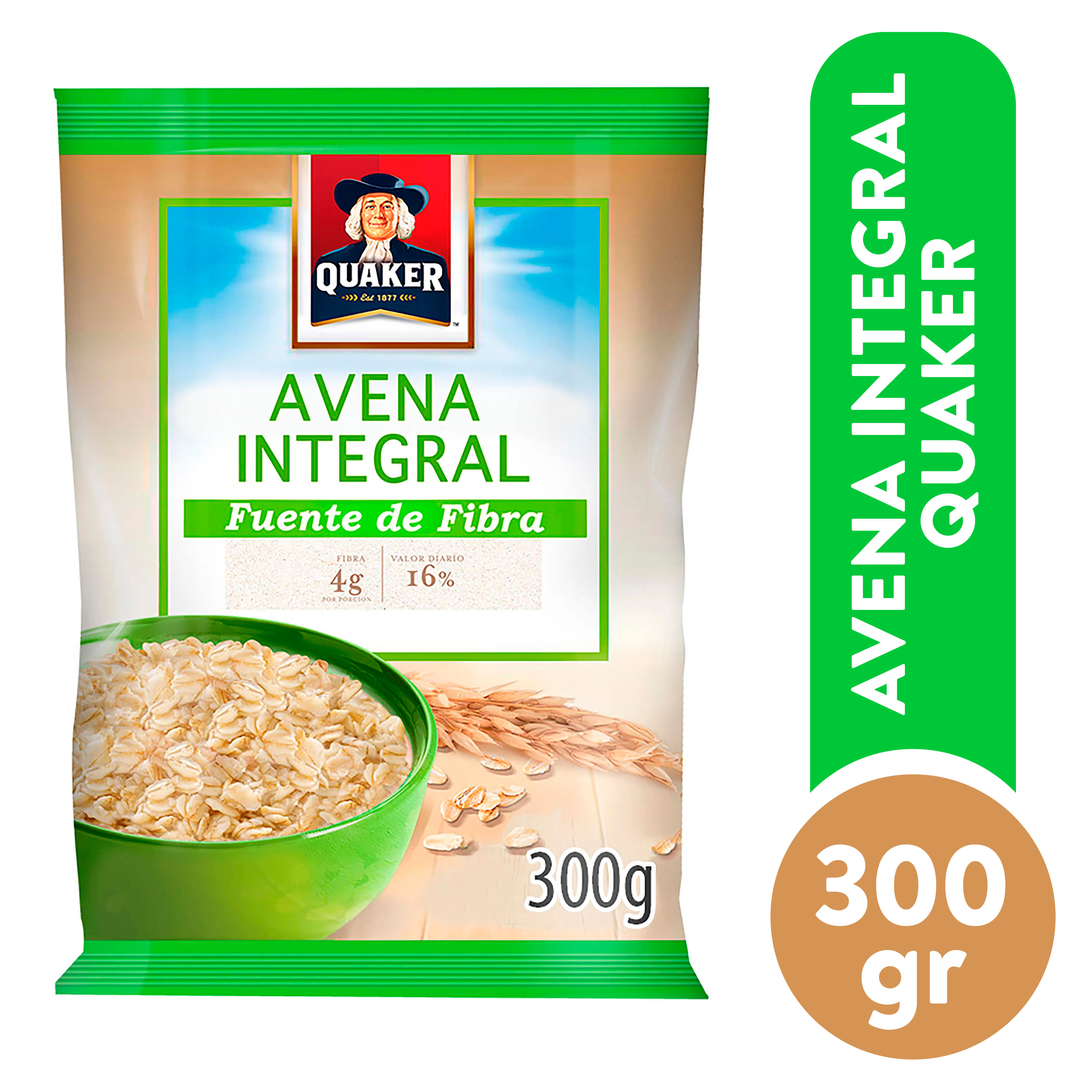 Avena Quaker integral hojuelas - 300 g