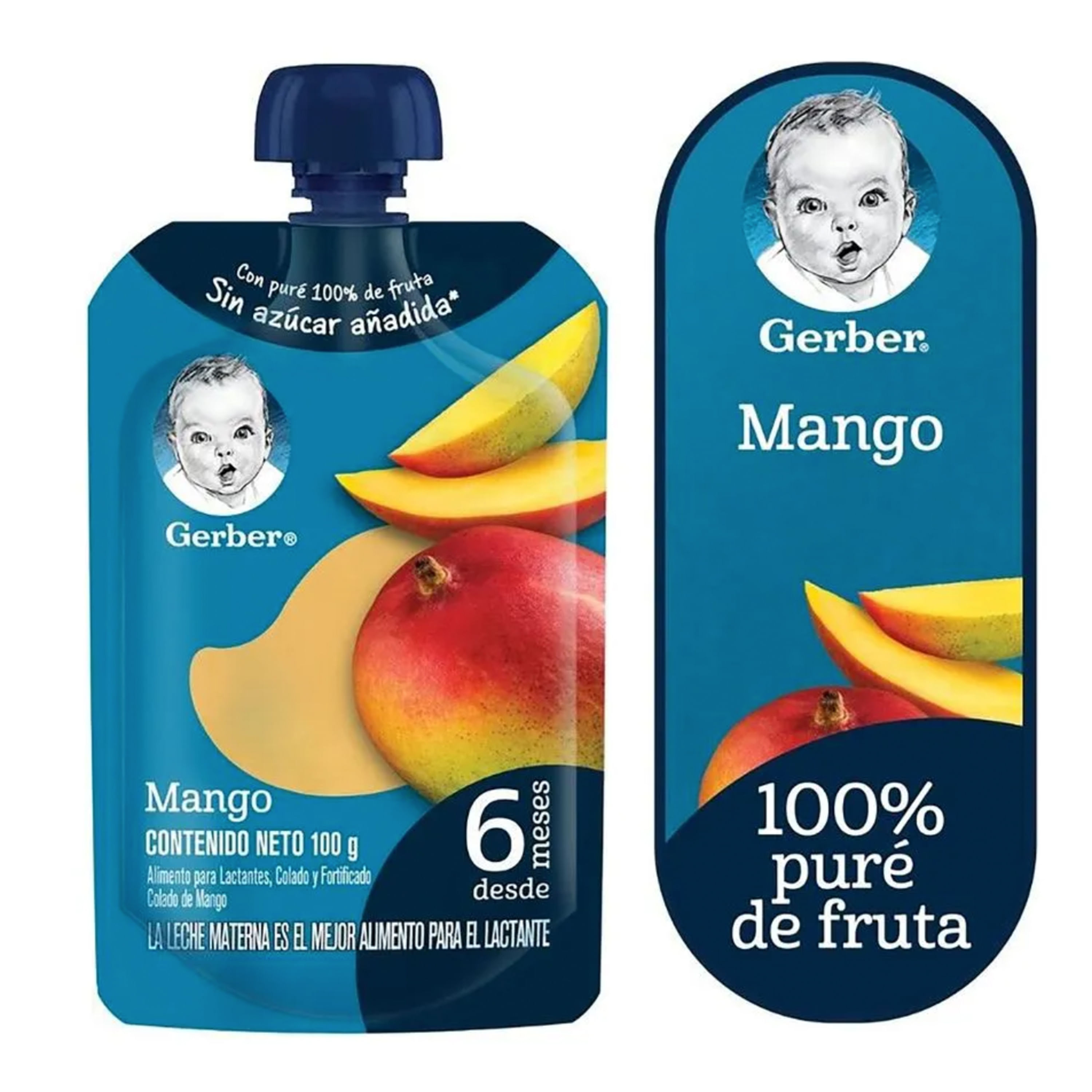 Compota Sin Azúcar Mango Gerber Pouch
