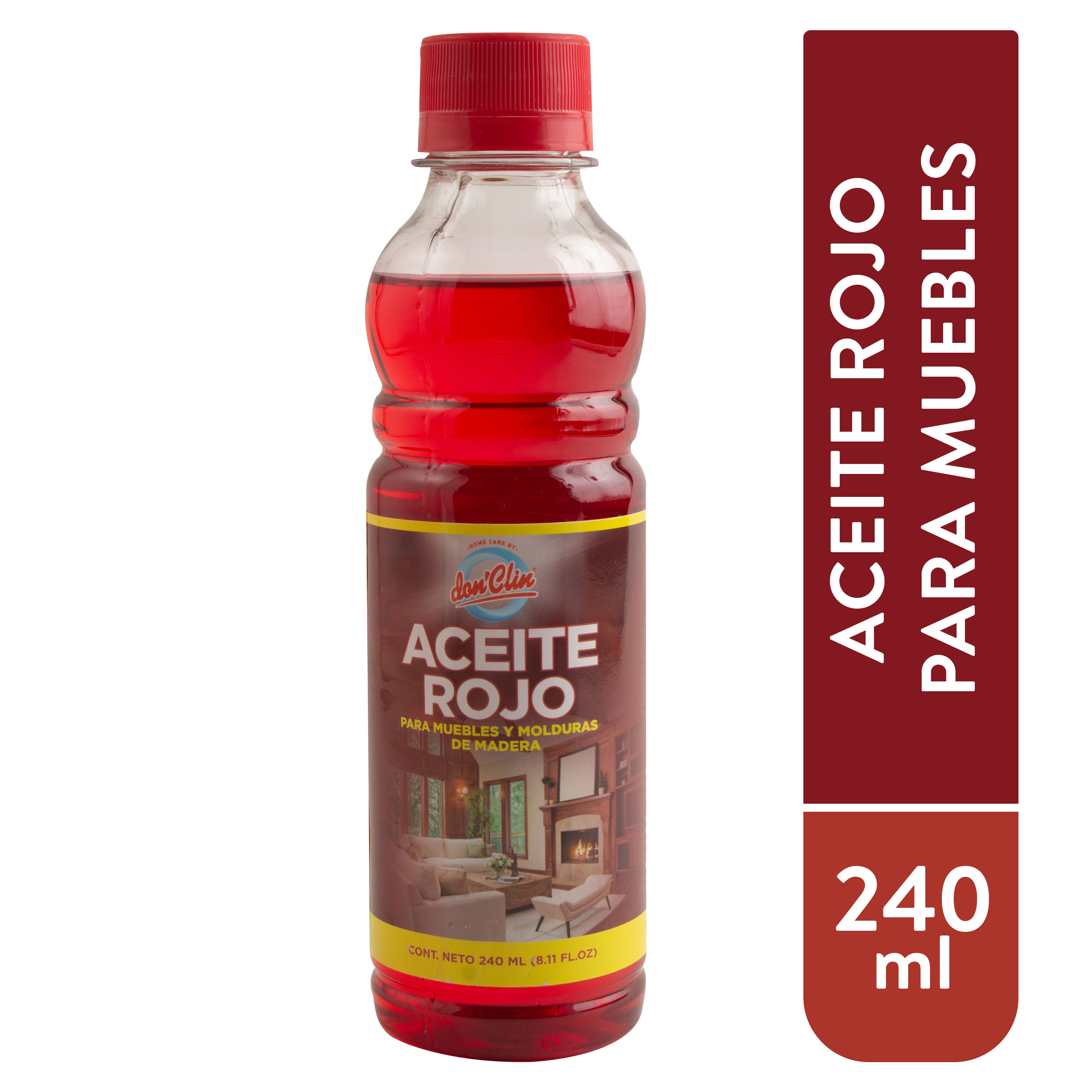 Aceite Rojo Don Clin para muebles - 8 oz