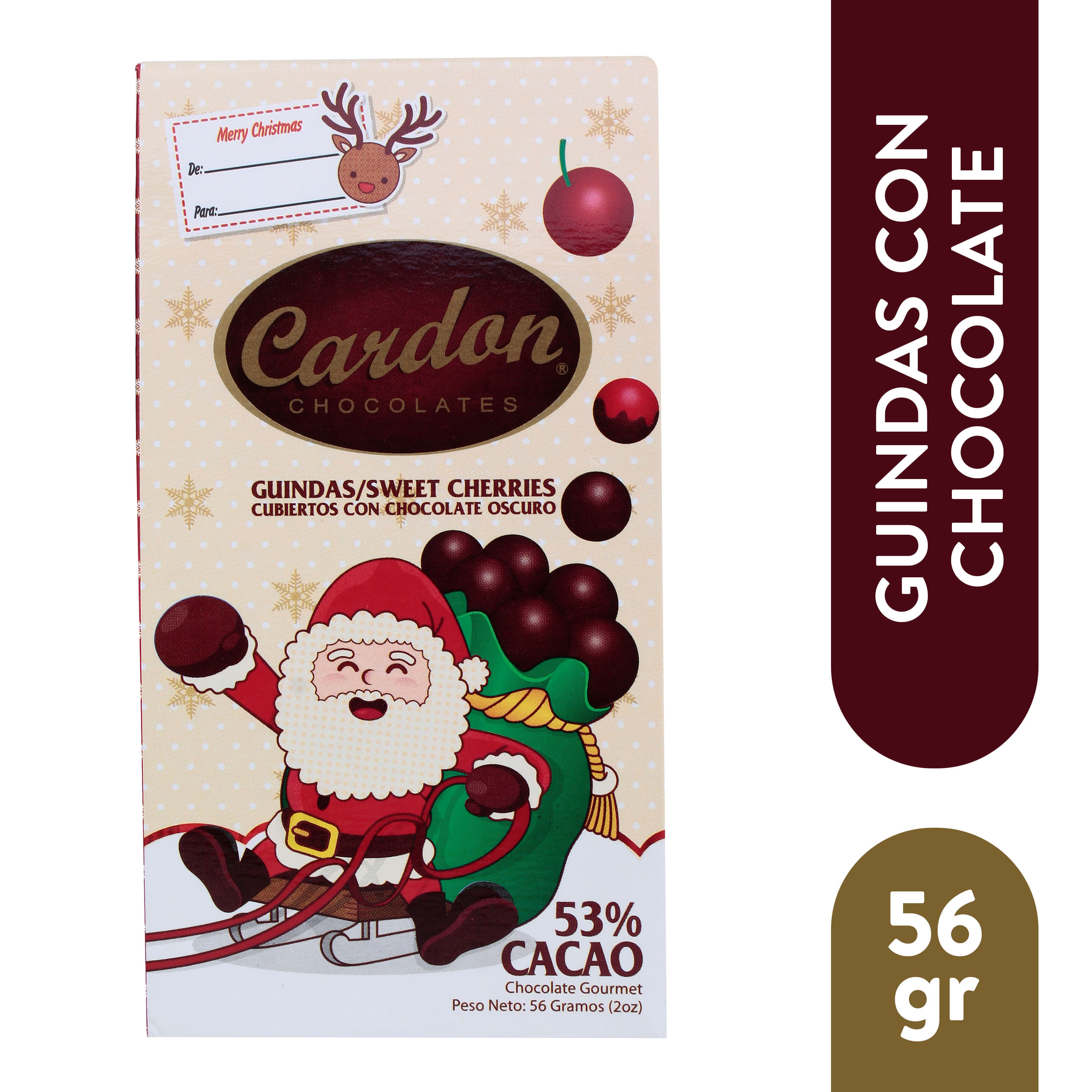 Chocolate Cardon guindas - 56 g