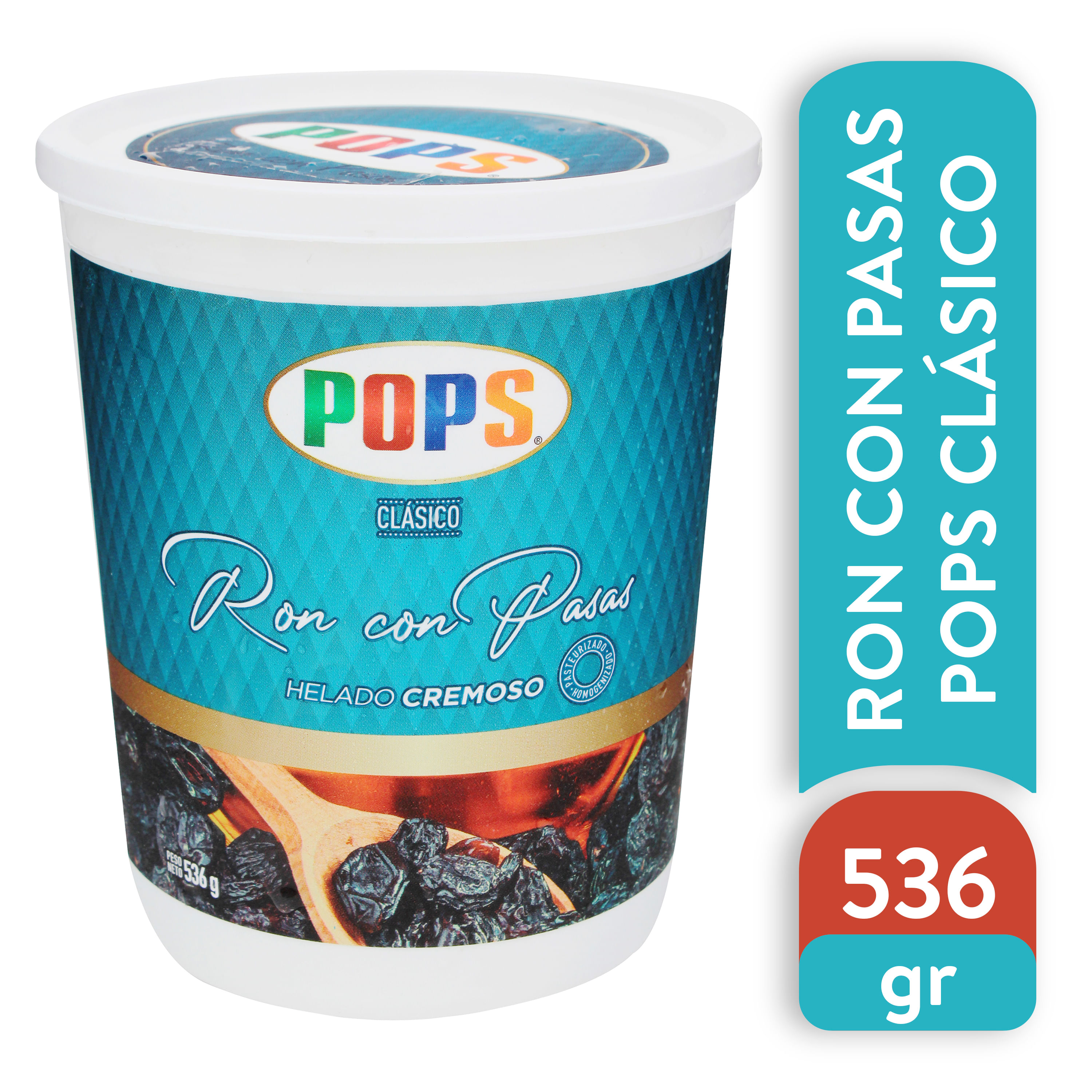 Helado Pops sabor ron con pasas - 236 g