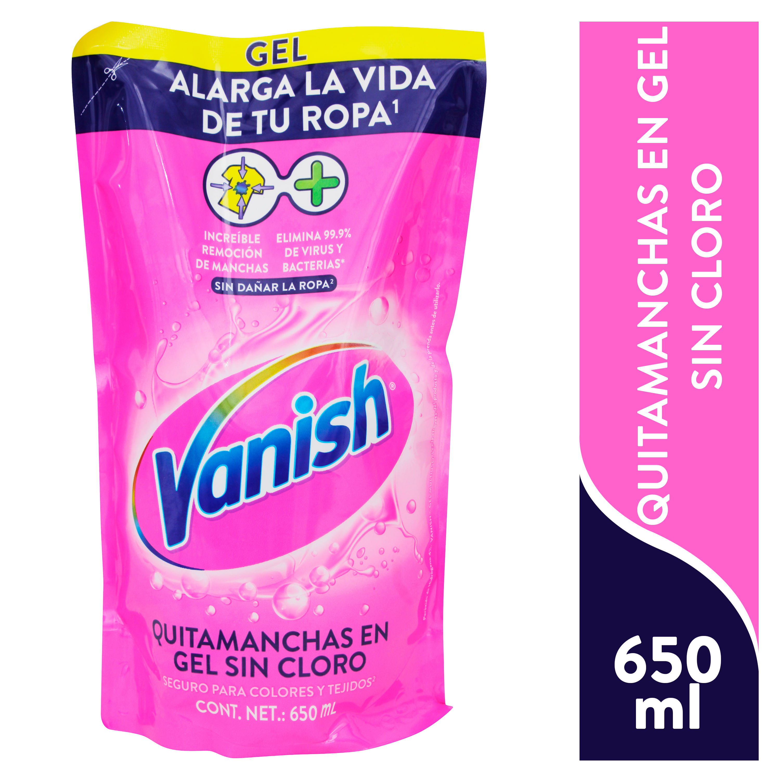 Quitamanchas Vanish Líquido Repuesto Ropa de Color -650 ml