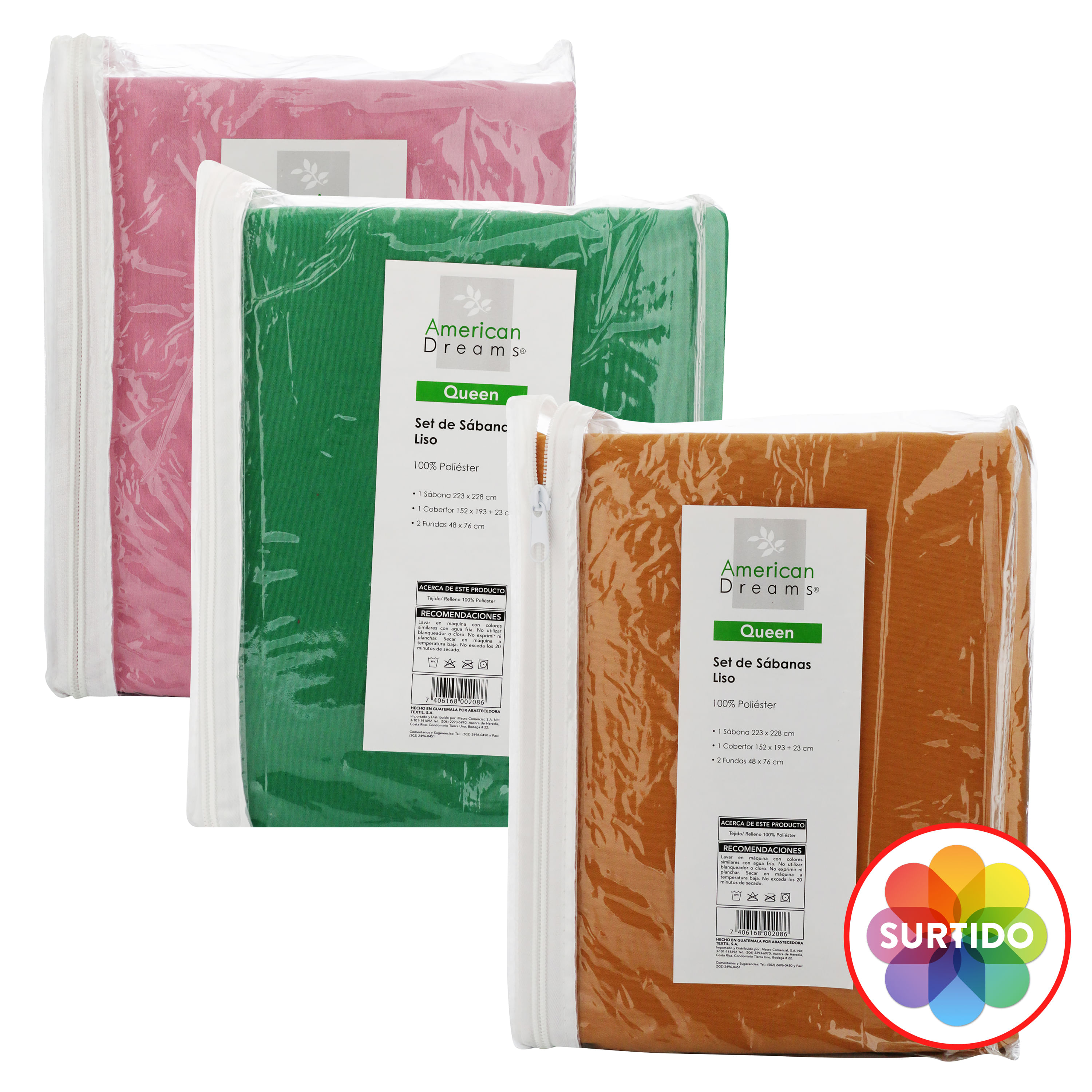 Set Sabanas American Dream Liso - Queen