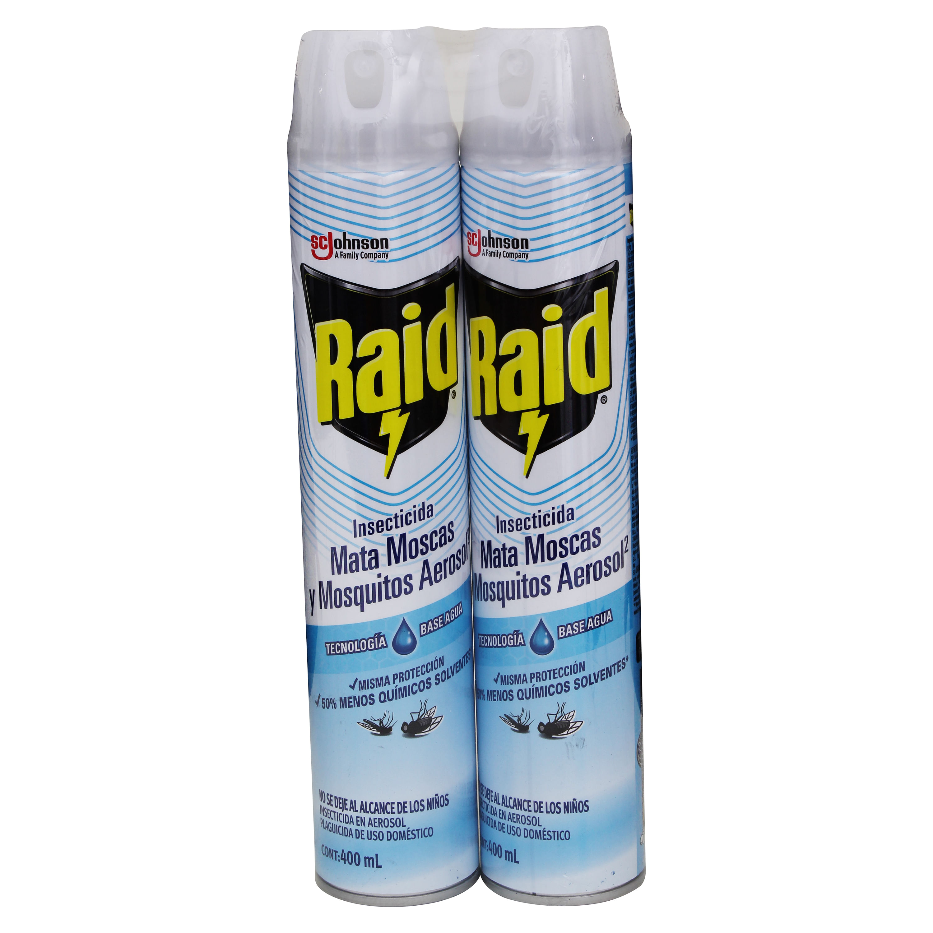 Insecticida Raid Mata Moscas y Mosquitos Aerosol 2pack - 800 ml