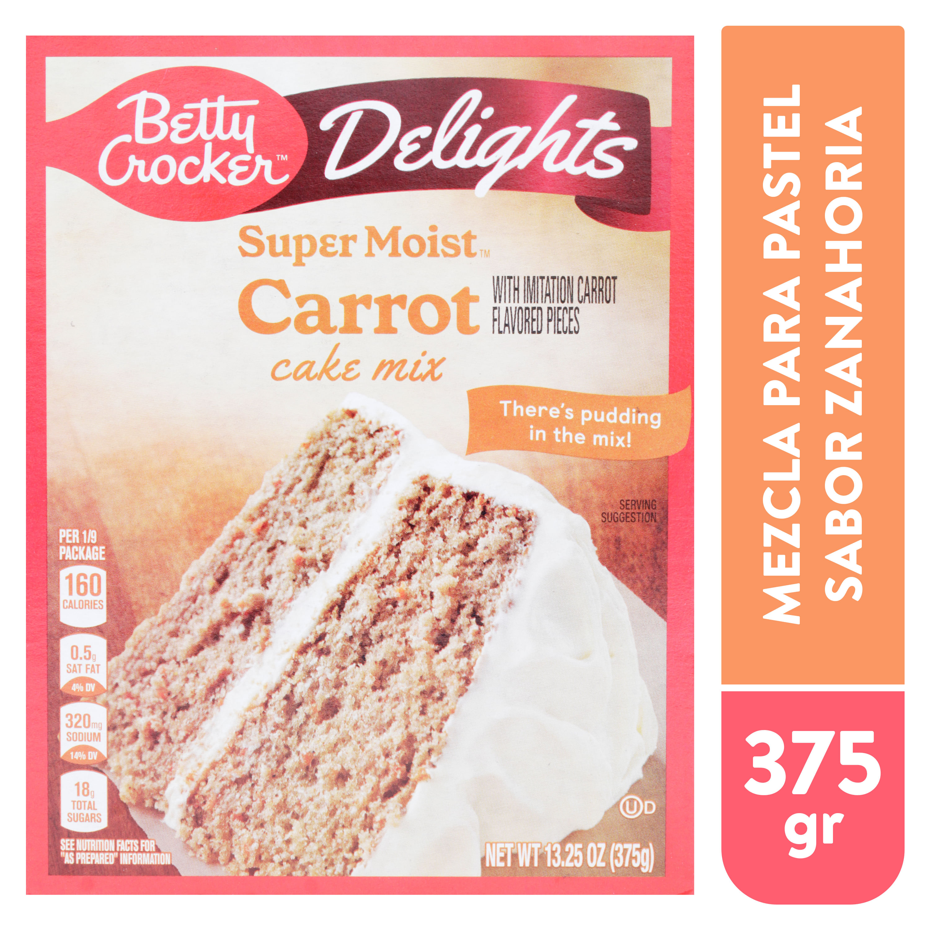 Harina para pastel Betty Crocker carrot cake - 375 g