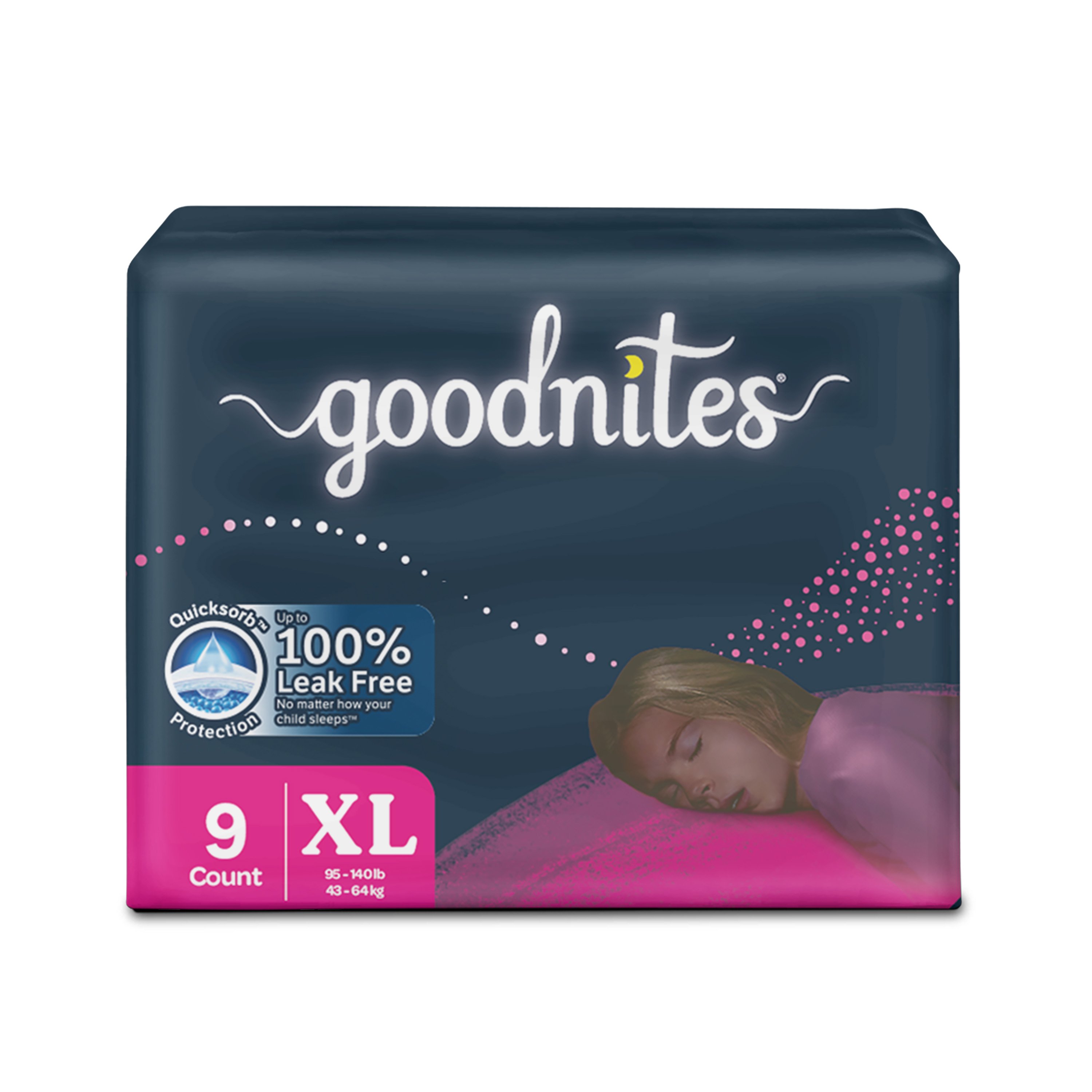 Ropa Interior Desechable Goodnites Niña Talla XL - 9 Unidades