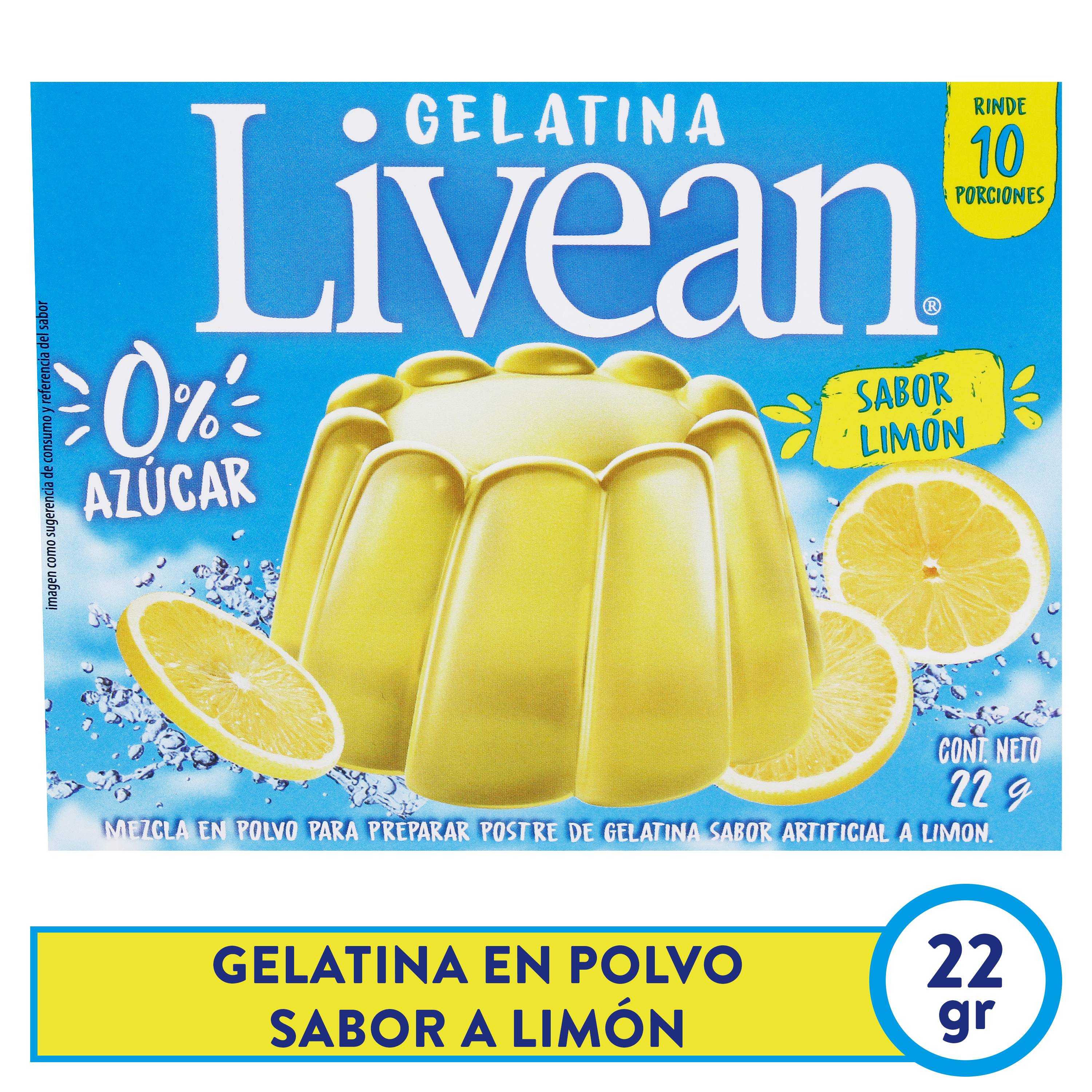 Gelatina Livean Limón - 22 g