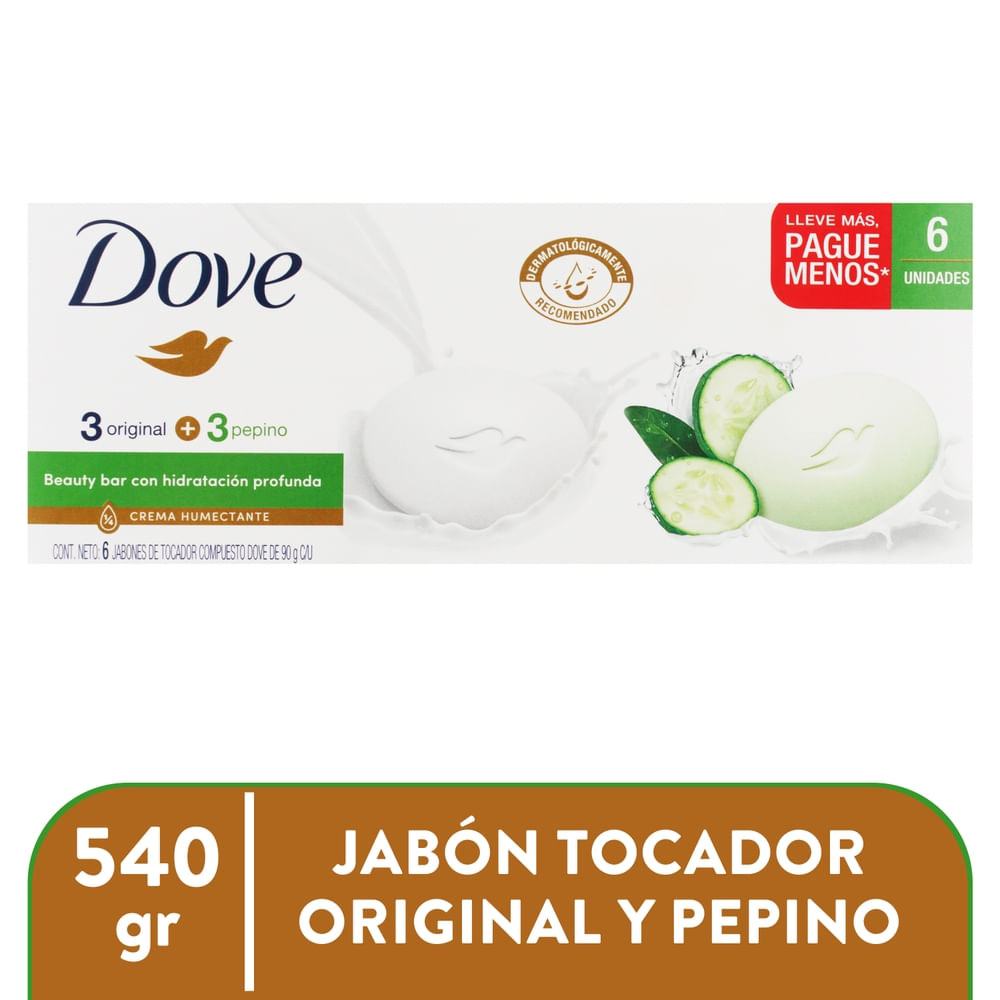 Jabón Dove Original y Pepino en Barra - 540 g