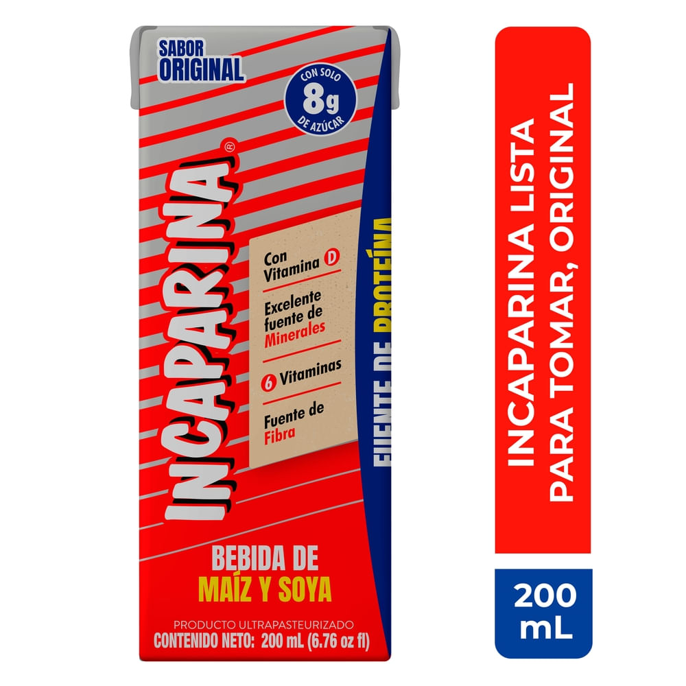 Bebida Incaparina lista para tomar chocolate 6 pack - 1200 ml