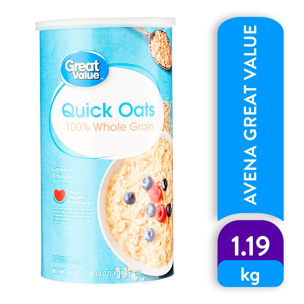 Avena Great Value rápida cocción - 1.19 kg
