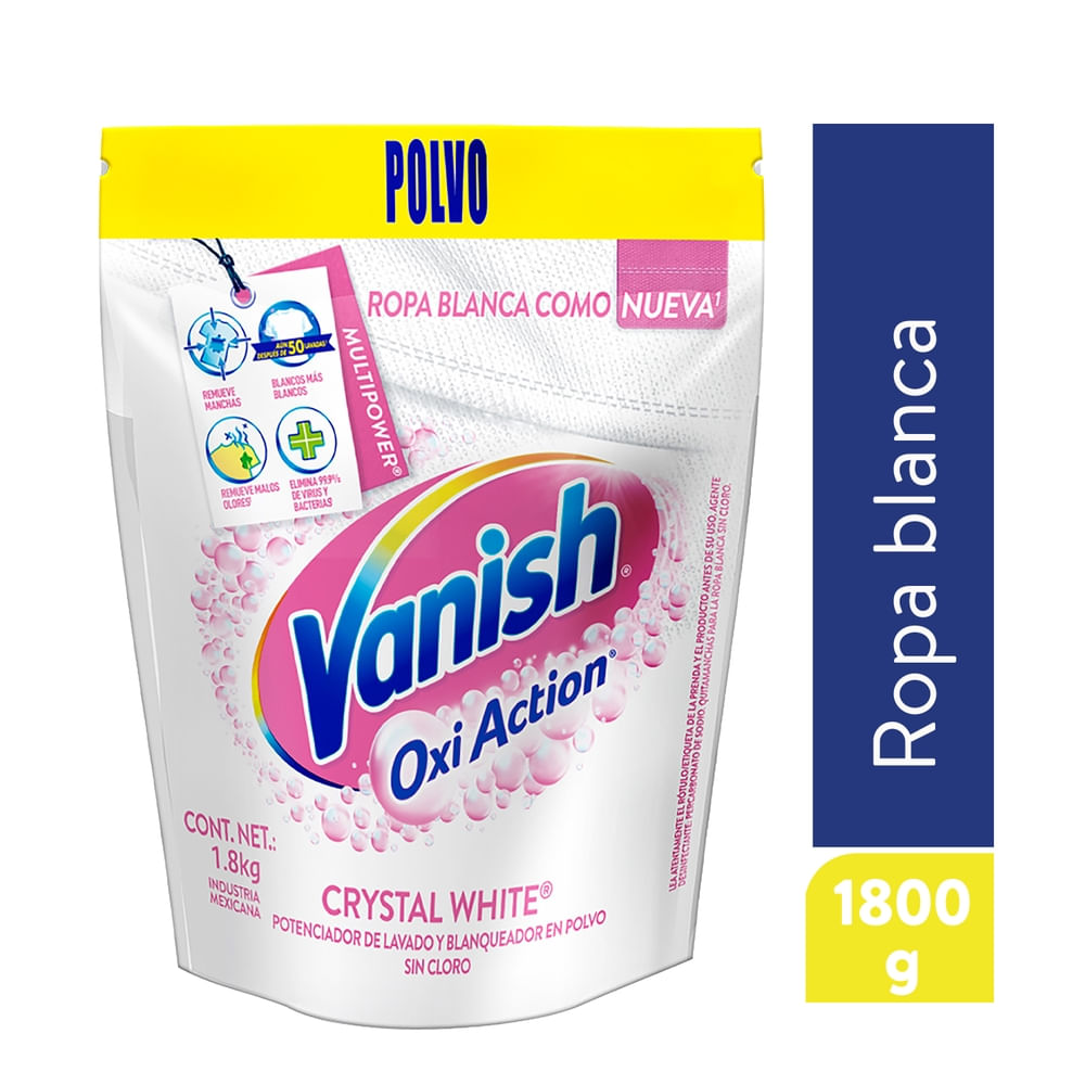 Quitamanchas Vanish en Polvo para Ropa Blanca -1.8 kg