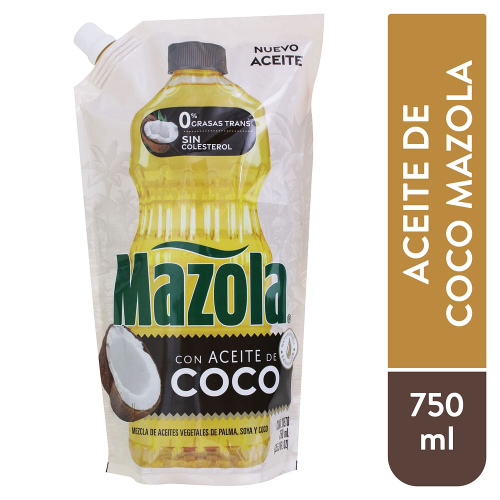 Aceite vegetal Mazola con aceite de coco - 750 ml